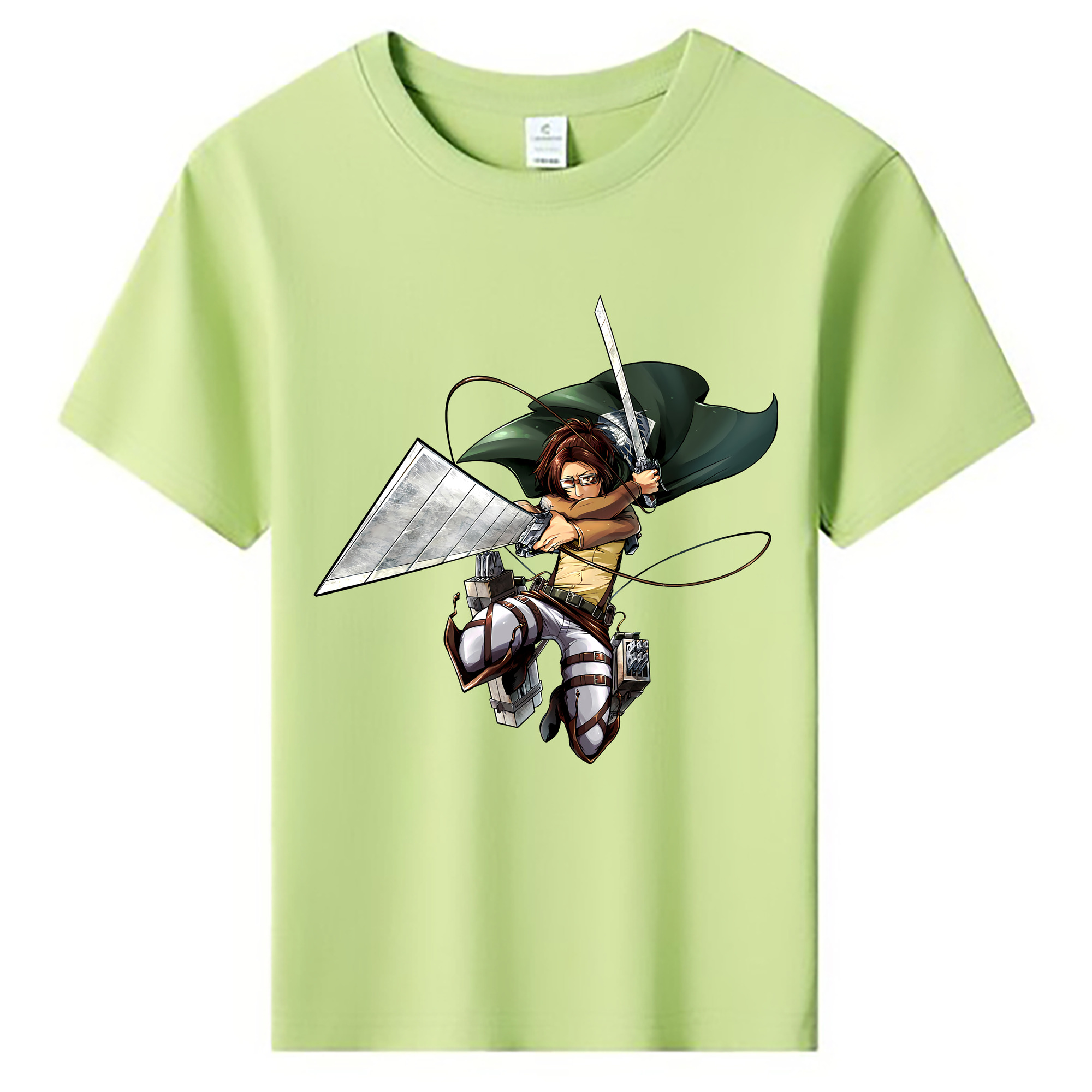 （画像用） 進撃の巨人 ハンジ·ゾエ Attack on Titan Hanji Zoe 綿100％キッズTシャツ（フロントプリント）